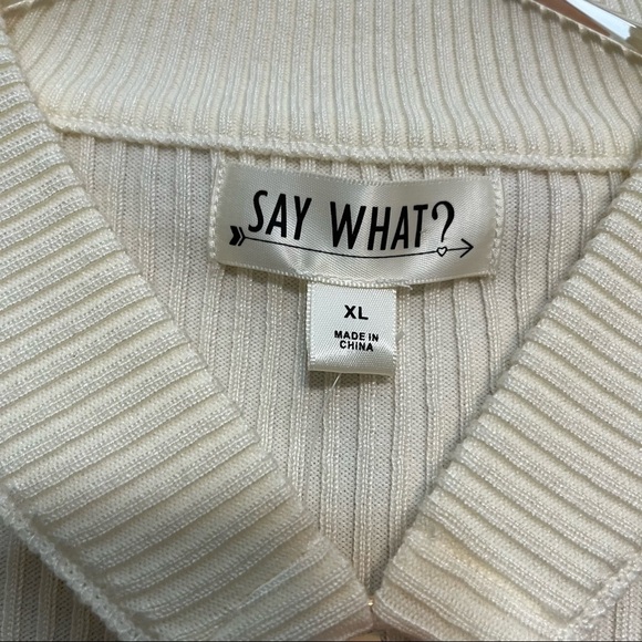 Say What? Ivory Sweater Dress Size XL NWT - Picture 4 of 7